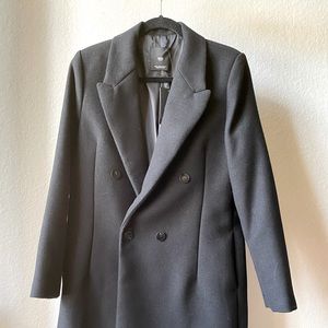 Mango Black wool coat